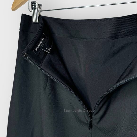 Banana Republic Size 6 Black Stretch Pencil Skirt Career Office Business Core - Picture 5 of 6